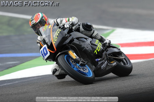 2010-05-08 Monza 0679 - La Roggia - Supersport - Free Practice - Imre Toth -  Honda CBR600RR